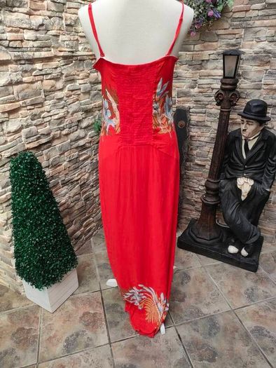 Vintage Red floral maxi dress Mariko size 12/14 Postage included