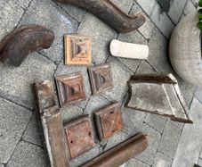 Stairs handrail bits, antique
