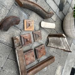 Stairs handrail bits, antique