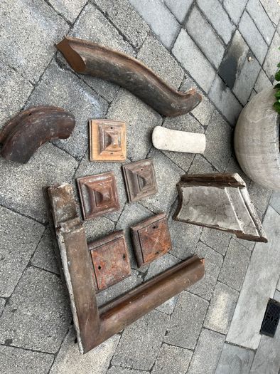 Stairs handrail bits, antique