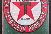 Texaco oil company , vintage style metal sign .