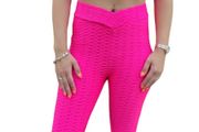 Pink Neon set Tik tok leggins and top