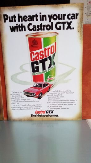 Castrol GTX classic car poster Michelin tyres large poster