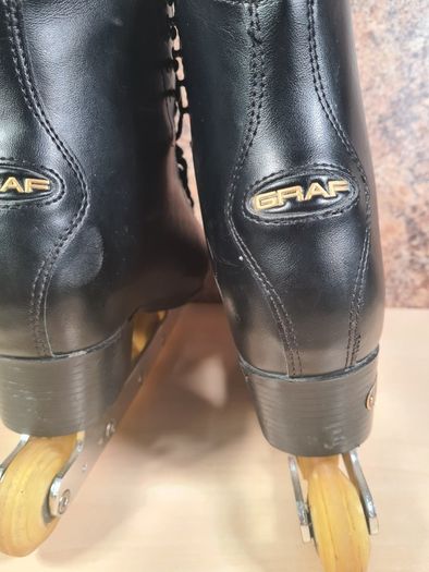 Mens GRAF 500 OFF ICE SKATES Size UK 11 EU 45 Black ice skating practice figure skates rollerblades