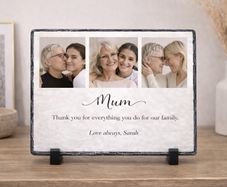 Personalised Photo Slate Mothers Day Gift for Mum