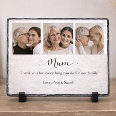 Personalised Photo Slate Mothers Day Gift for Mum