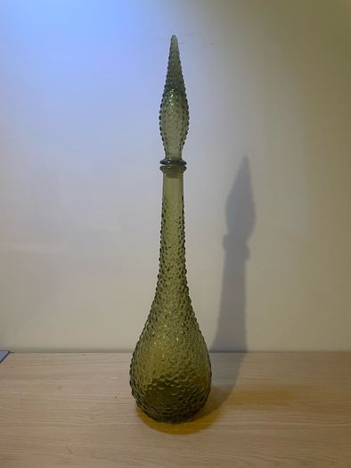 Retro vintage Empoli Italian genie pimple pattern design bottle c1960