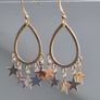 Earring gold pendant star Image 9