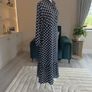 Ladies Black with Blue Polka Dot Long Dress from Primark. Size: Xs - UK 6-8 / EU 34-36 Image 9