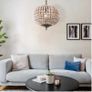 BRAND NEW Vintage country ball nature wooden bead pendant lights 220V led hanging lamp Image 4