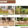 2Pack Expanding Trellis Fence Panels Garden Wood Extendable Fence Length 34-160cm Freestanding Foldable Wooden Screen Panel for Indoor Outdoor Garden Yard Pet 80cm Height Image 5