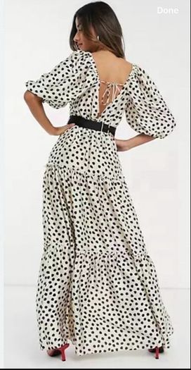 mango maxi polka dot dress