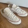 Cream Converse Size 5 Image 2