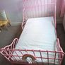 Kids extendable pink bed with mattress Image 2