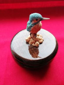 Rare Kingfisher Trinket Box Country Artists