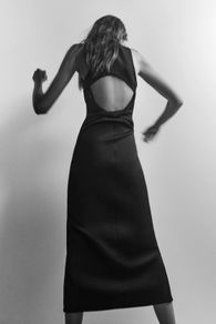 ZARA NEOPRENE-EFFECT Fitted sleeveless dress