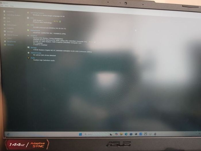 Asus A15 2025 ryzen 7 phoenix 4nm 32G DDR5  Ram  with Ram with RTX 3050 full hd 144hz screen 15.6 inches 500GB disk