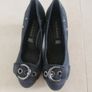 5th Avenue Block Heel Shoes Leather Black/Grey s.4/37 Image 2
