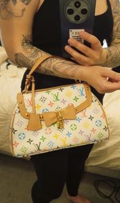 White LV bag
