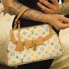 White LV bag