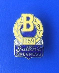 BUTLINS SKEGNESS 1959 (holiday camp, Lincolnshire) - resident camper's enamel badge