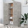 Book Cabinet Concrete Grey 82.5x30.5x150 cm Chipboard Image 3