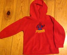 Age 3-4 Red Spider-Man Fleece Hooded Jumper