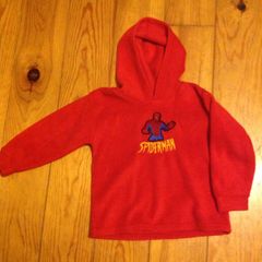Age 3-4 Red Spider-Man Fleece Hooded Jumper
