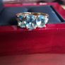 18 Ct Gold ring  with 1.35 carat Aquamarine Gem stone and diamonds Image 10