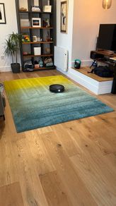 ikea rug blue and yellow