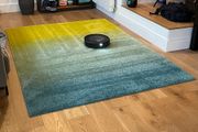 ikea rug blue and yellow