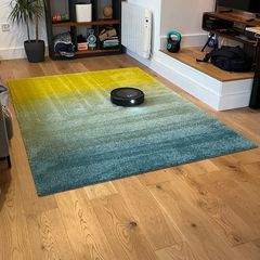 ikea rug blue and yellow