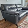 Leather Sofas - 3  + 2 seater, chair, footstool Image 5