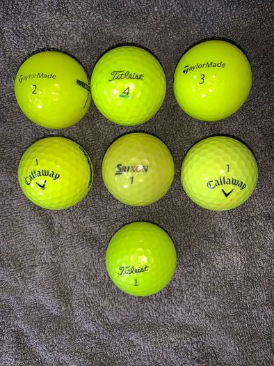 High Grade Yellow golf balls (7)