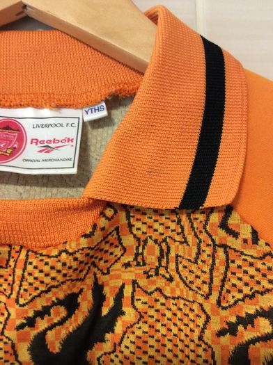 Liverpool Jersey. Official Reebok Youths / Mens Small Goalkeepers Jersey. Season 1996/1997. True Vintage. From The Time. Not A Modern Remake.