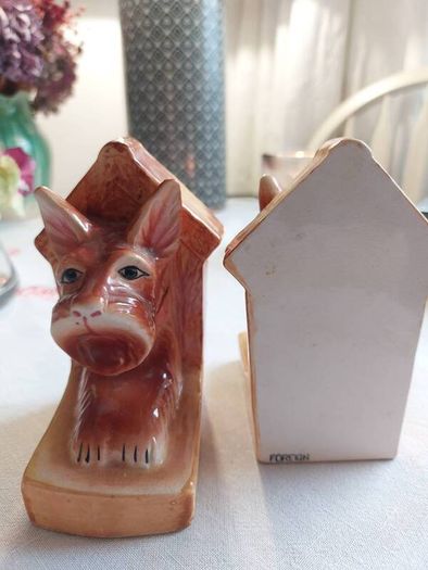 Ceramic Scottie Dog Book Ends