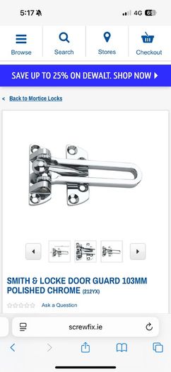 door latch - polished chrome - brand new never used
