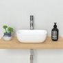 Modern Bathroom Small Vessel Sink Above Counter Compact Porcelain Ceramic Wash Basin Small Vanity Sink Lavatory Wash Hand Basin,365 x 250 x 115mm Image 2
