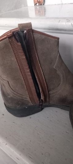 Leather texan boots