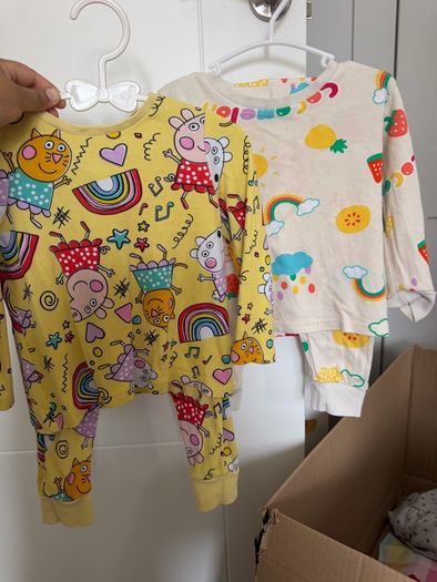 Box of new and worn girls cloths