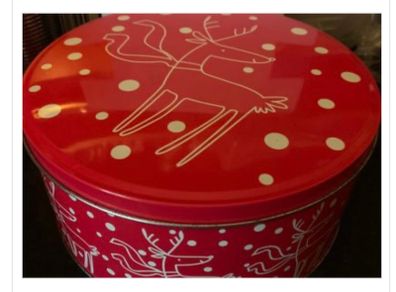 9 Inch Christmas Cake / Biscuit Tin