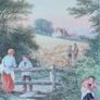 Walter Williams Picture in Frame (1835-1906) Harvesters English Country Landscape Image 3