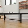 Single Bed Frame with Rustic Wood Headboard Image 8