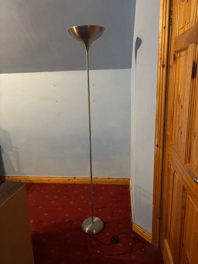 Chrome torchiere floor lamp