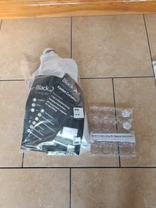 Brand new Blackout eyelet curtain lining + kit hooks