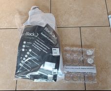 Brand new Blackout eyelet curtain lining + kit hooks