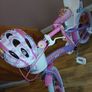 Girls 16 Inch paw patrol bike and helmet Image 2