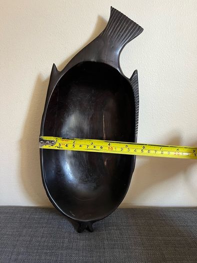 ebony wood fish shaped bowl