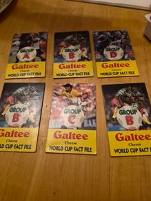 Vintage Galtee World Cup Fact File Cards Set