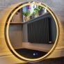 LED Bathroom Mirror Gold Frame 80cm Image 3